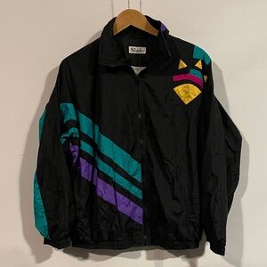 Vintage 1980s Colorful Windbreaker Jacket